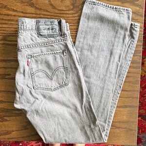 Levi's Men's Straight Jeans in Light Gray